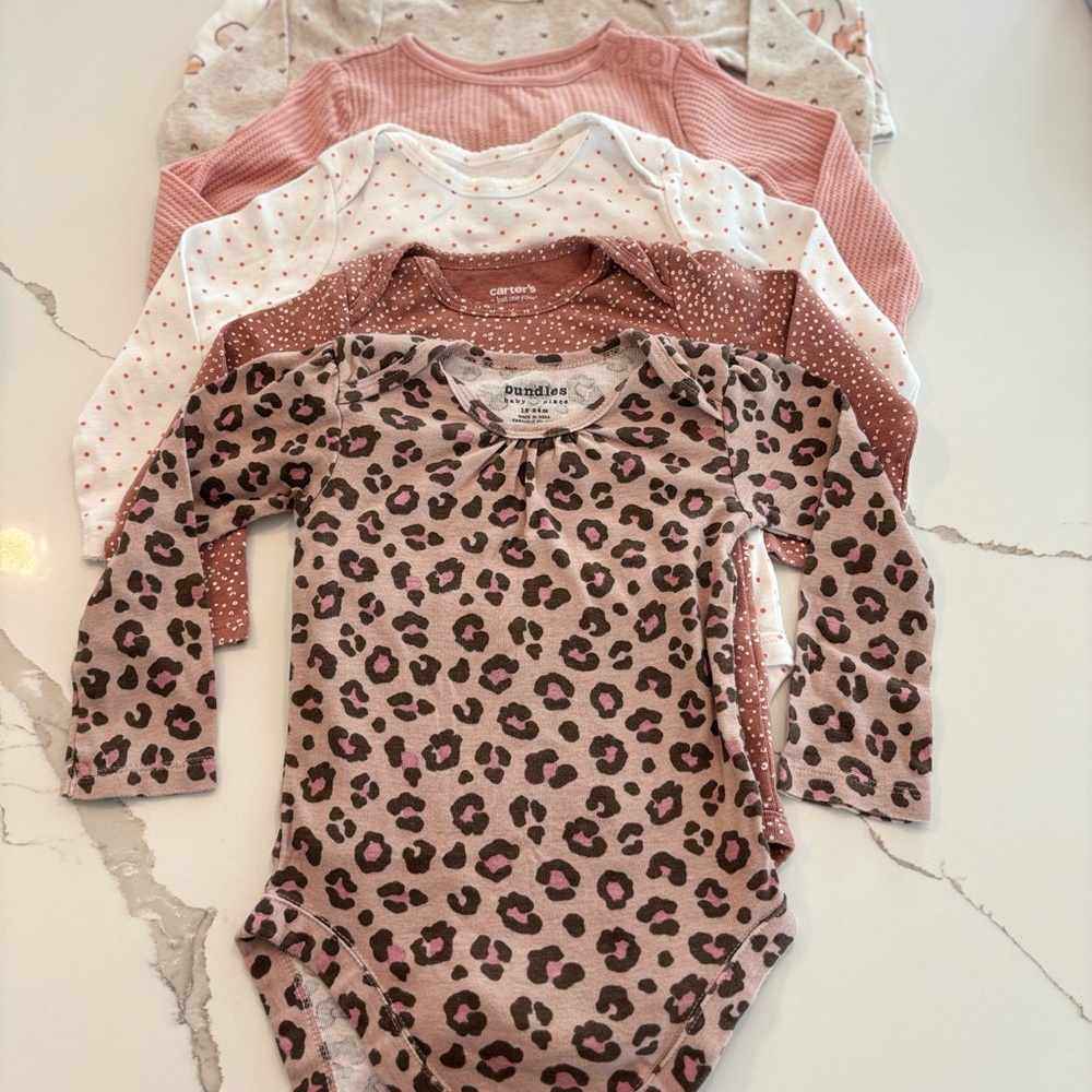 Body suits various brands. 18m